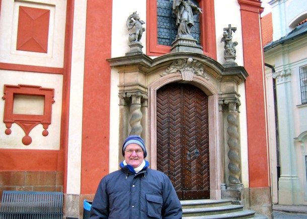 Prague J bundled up