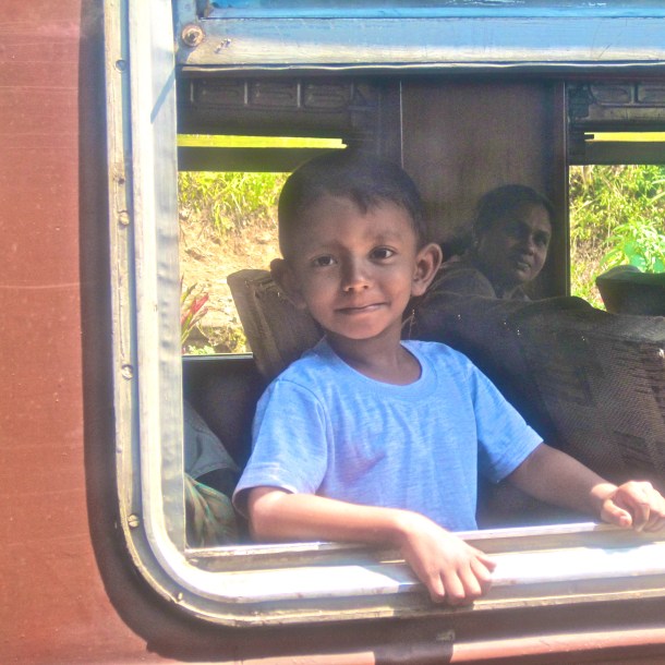 Boy on train