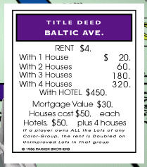 Baltic Avenue Card