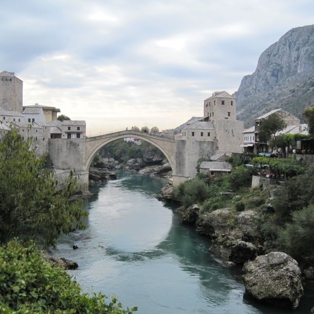 Stari Most Bridge in Mostar, Bosnia.