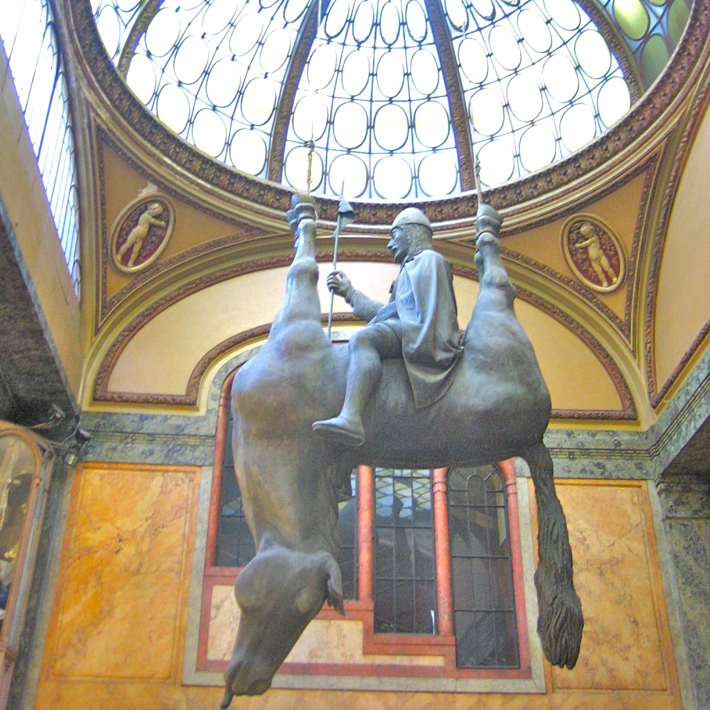 Prague upside-down horse sq