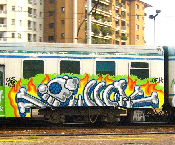 Suburban Train Graffiti