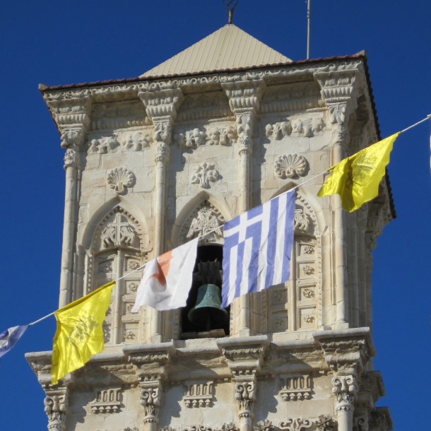 Church with flags