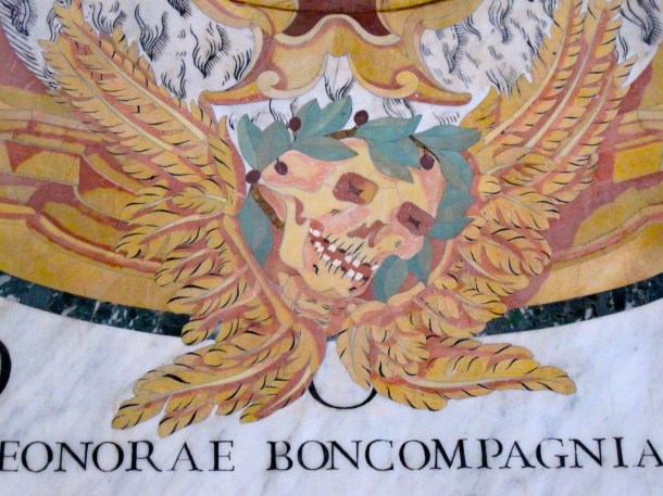 Skeleton floor mosaic