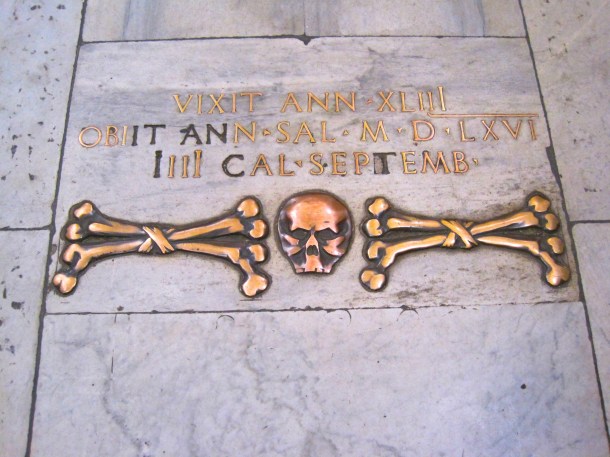 Skull and Crossbones in floor