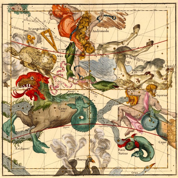 Celestial Atlas by Ignace Gaston Pardies, published in 1693. This is 1 of 6 pages and is: “one of the most stunning