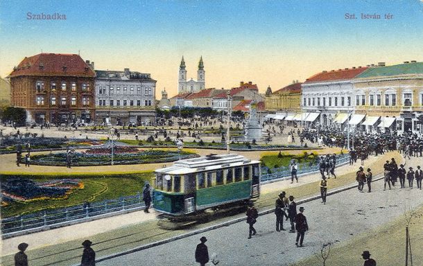 Postcard of Subotica's Tram System 1914