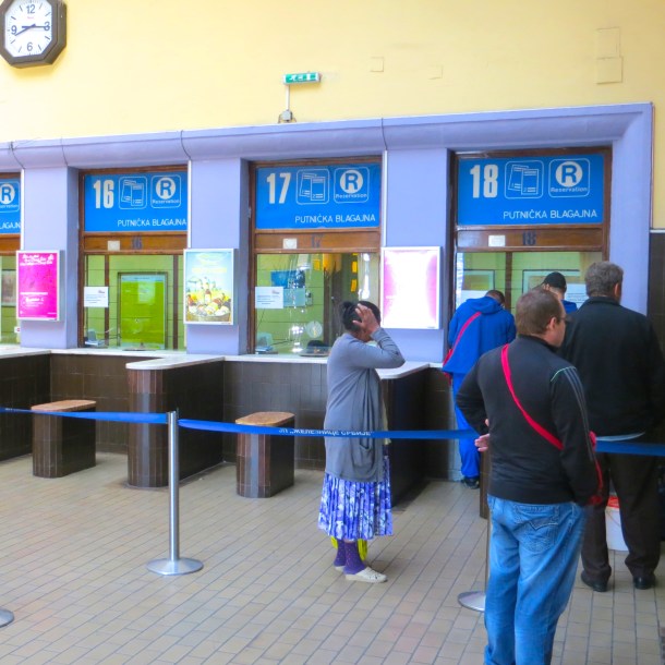 Waitin in line at the station