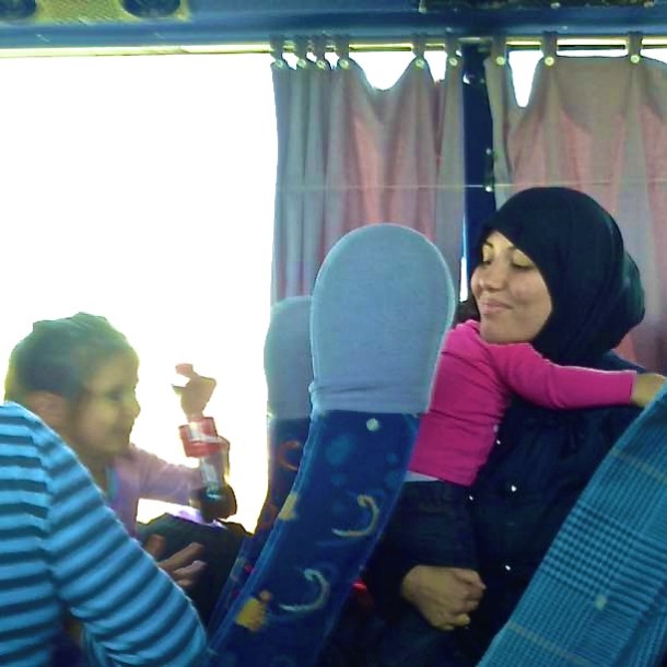 Refugee Family going to Subotica